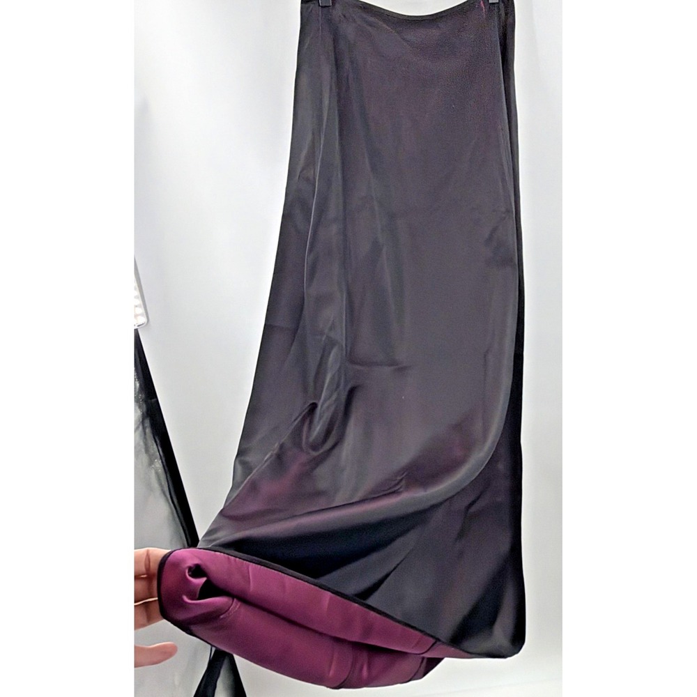 1990s‎ Zum Zum Purple Satin A Line Maxi Skirt Vtg Whimsigoth Ethereal Steampunk